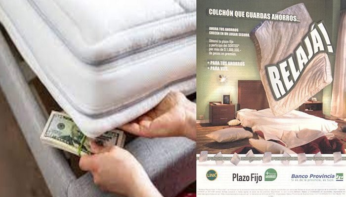 Guardar la Plata en el Colchón