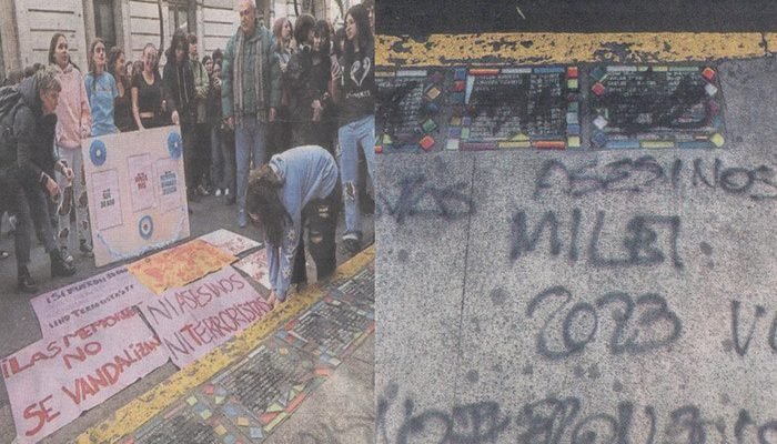 Vandalización de Baldosas